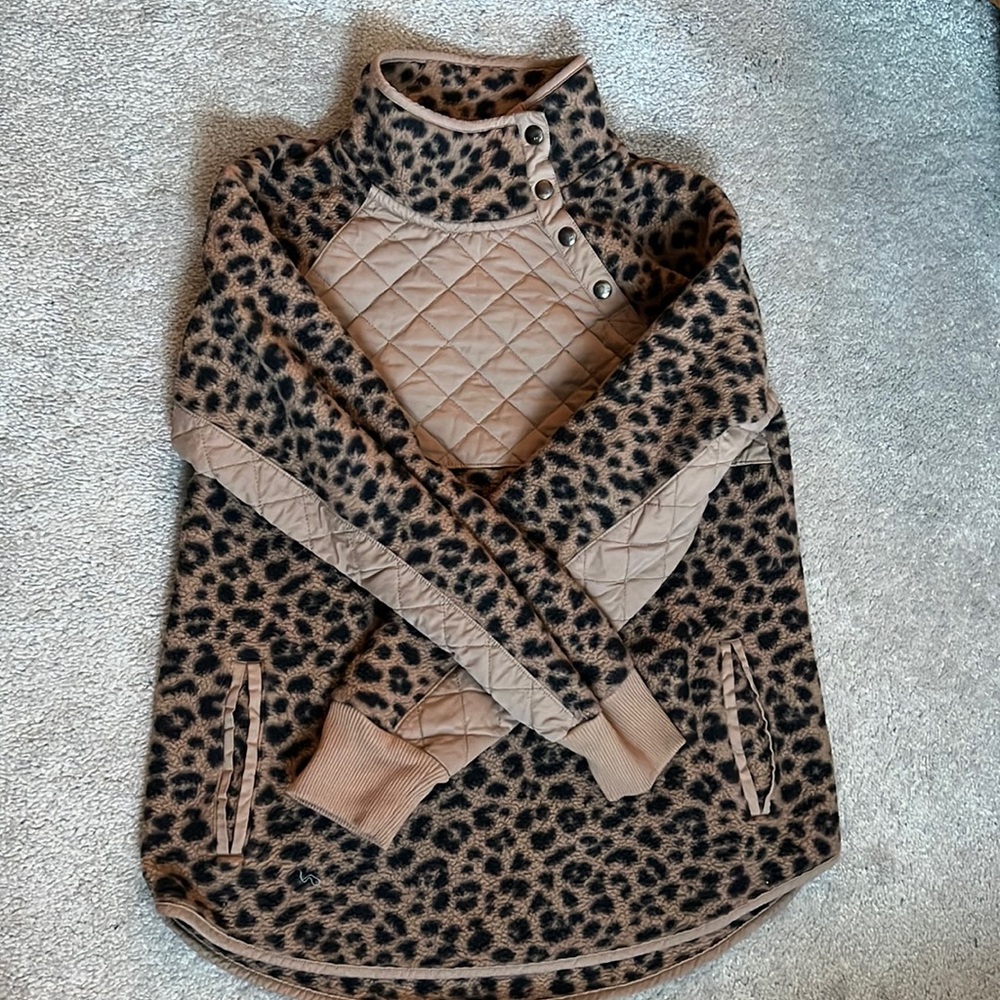Abercrombie and Fitch Asymmetrical Snap Up Fleece
